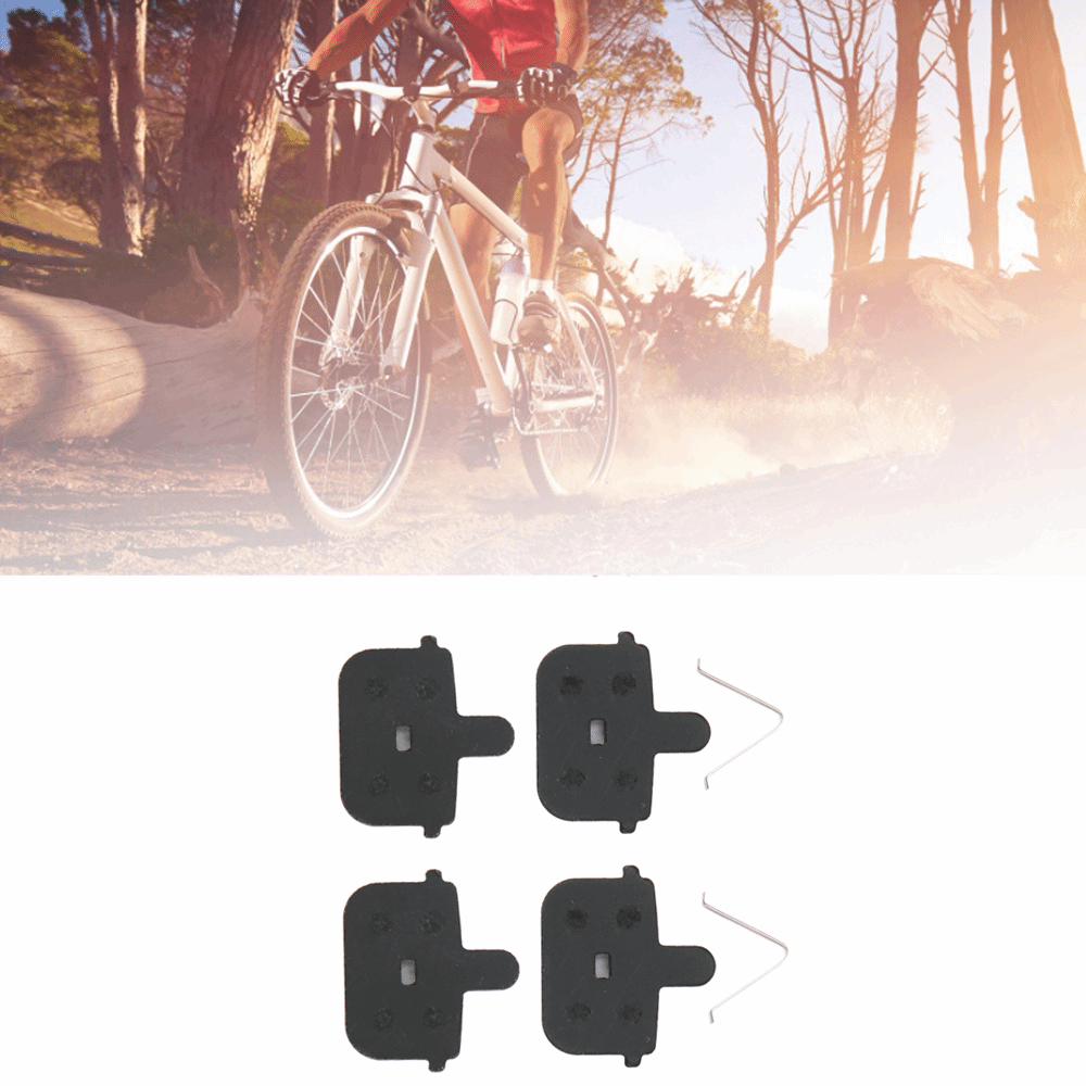 4 Sets Durable Resin Semi-metal Disc Brake Pads Black with Snap-on Shrapnel Mountain Disc Brake Pad Bicycle Disc Brake Pads Bike Repair Accessories