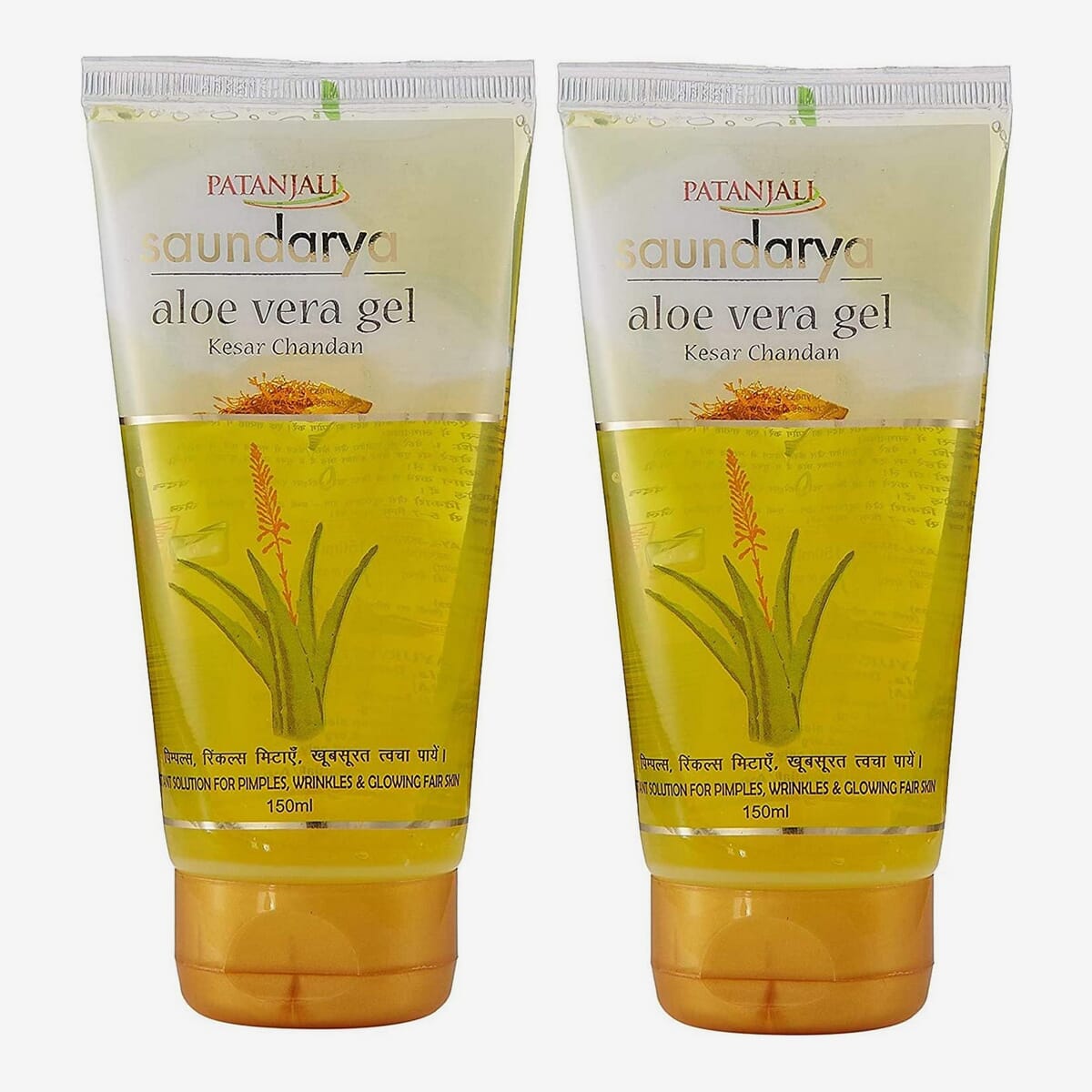 Patanjali Saundarya Aloe Vera Kesar Chandan Gel - 150 ml (Pack of 2)