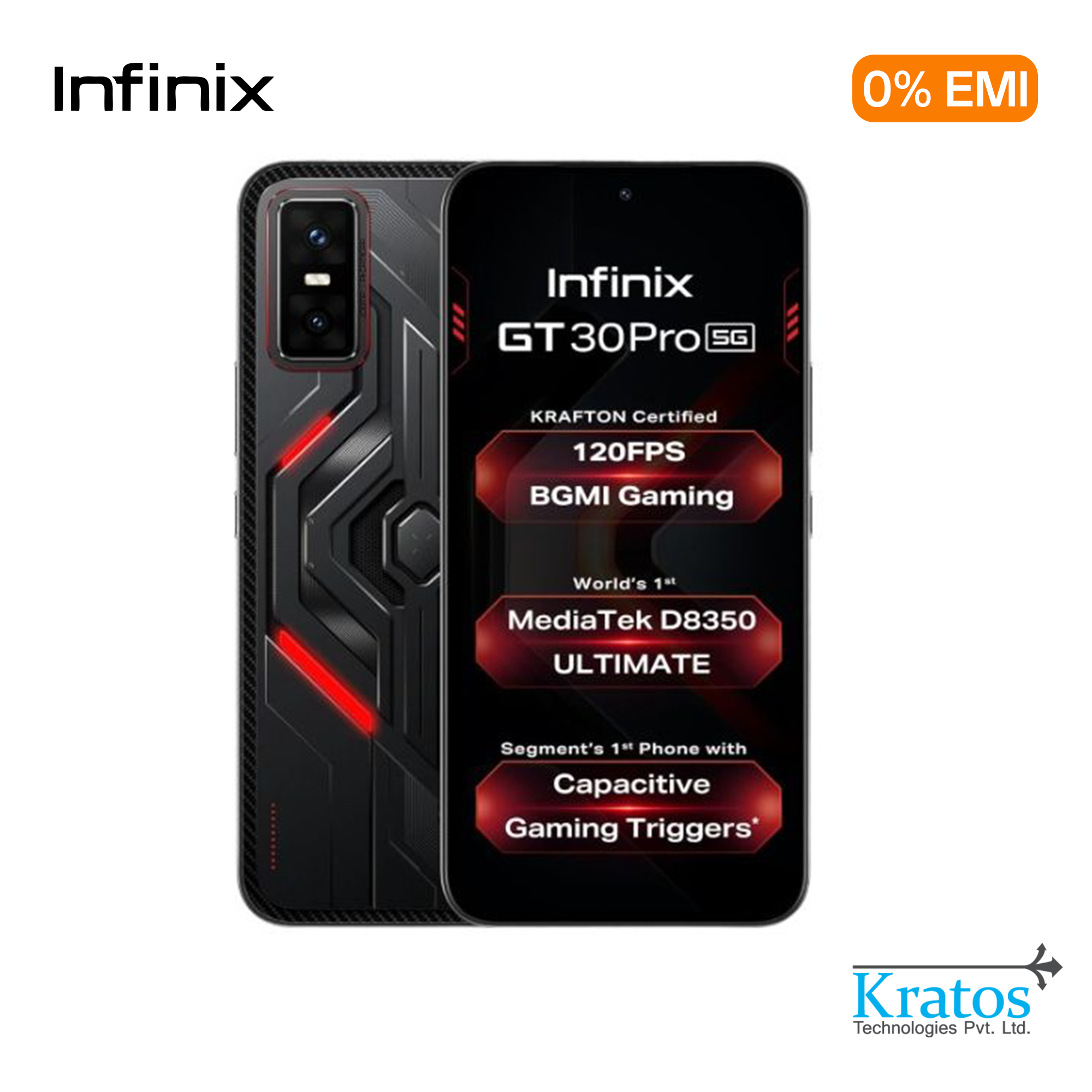 Infinix GT 30 Pro 5G+ 8/256 GB 6.78 inches, AMOLED, Mediatek Dimensity 8350 Ultimate (with Gaming Kit)