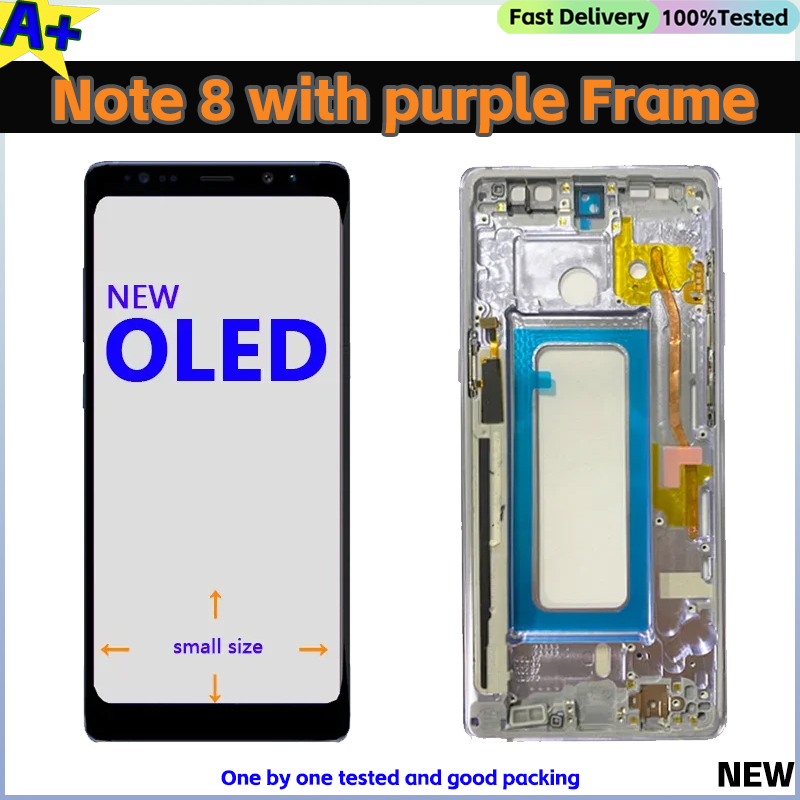 HOT OLED Frontal Note8 Touch Screen Digitizer Repair Parts,Display For Samsung Galaxy Note 8 with Frame N950F N950D/S Replacement