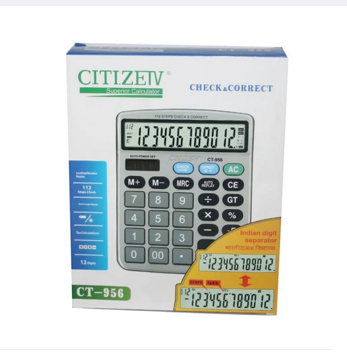Citizeiv Superior Calculator Ct - 956 with 3 month warranty