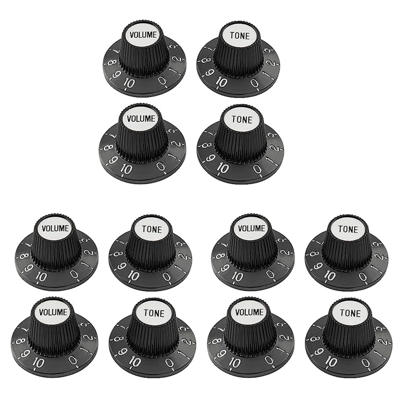 Pullhee-12X Witch Hat Knobs Top Hat Knobs Tone Volume Control Knobs for Electric Guitar Bass Amplifier Effect Pedal