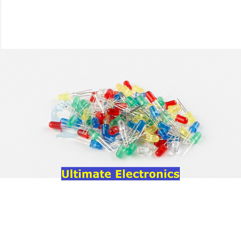 200pcs Round Top Clear LED lights 3MM red white blue yellow emerald green pink orange purple