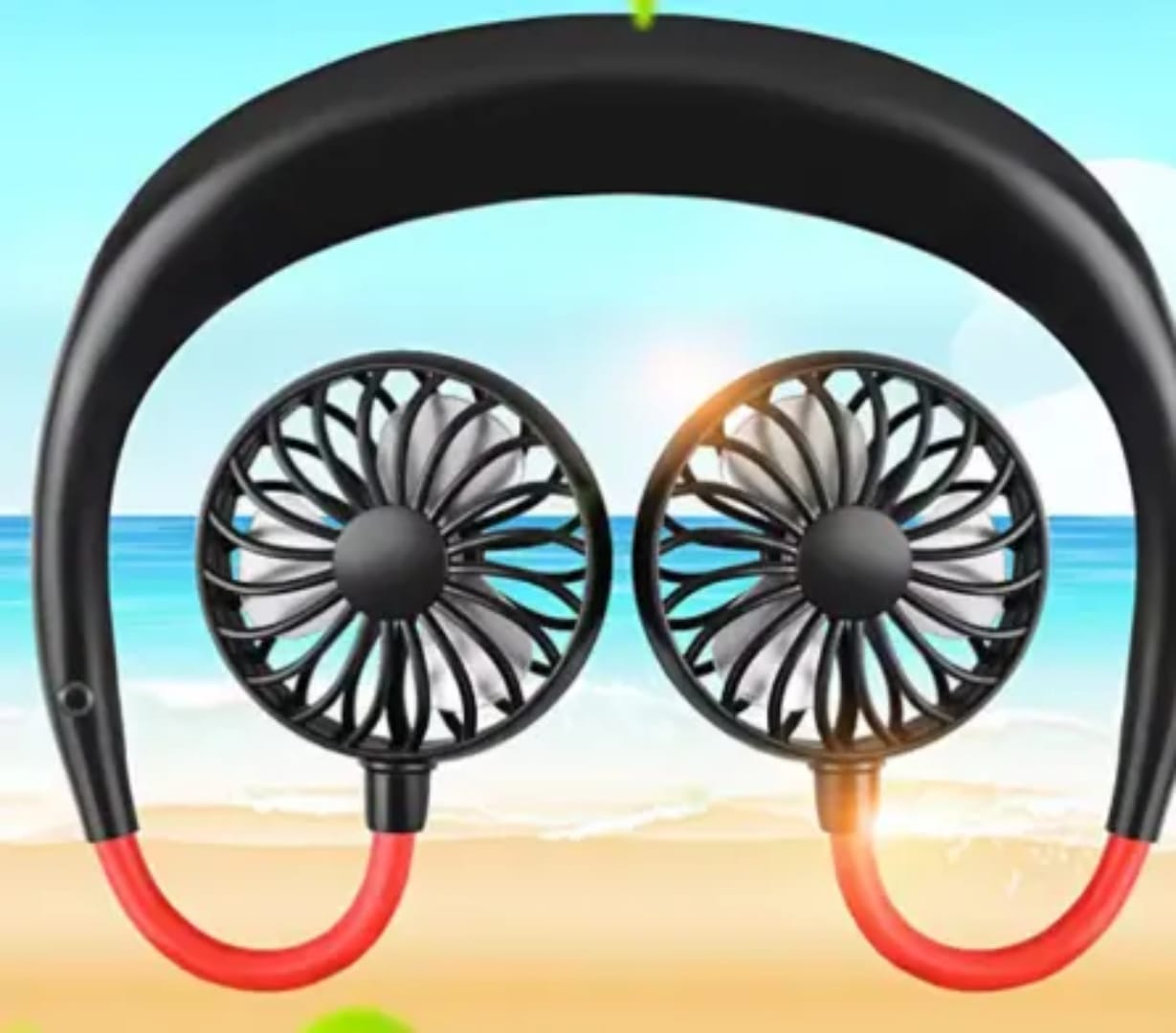Portable Lazy Sports Fan Mini Hanging Neck Fan USB Rechargeable