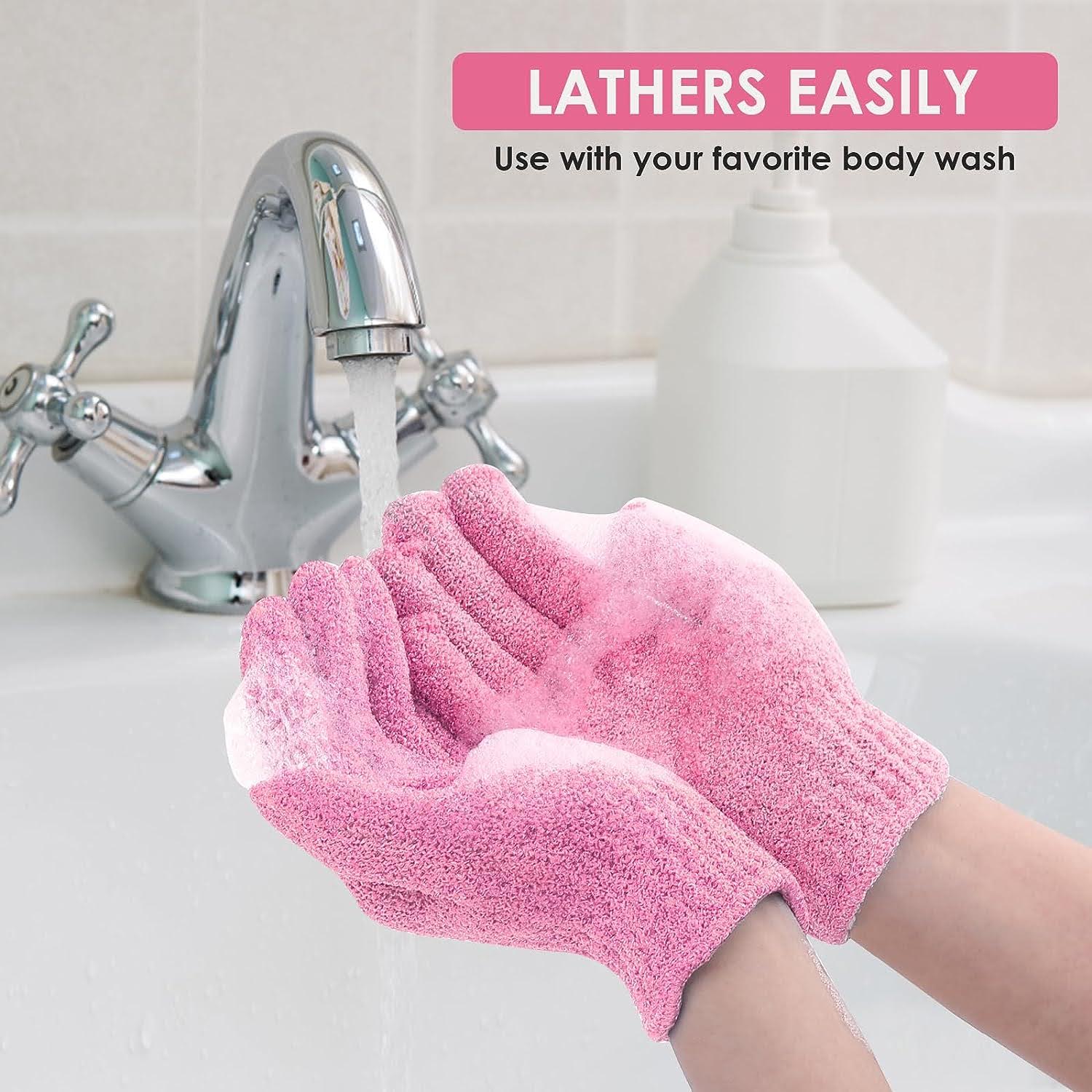 Double Sided Bath Body Scrubber Glove Viscose Finger Exfoliating Mitt | 1 Pc