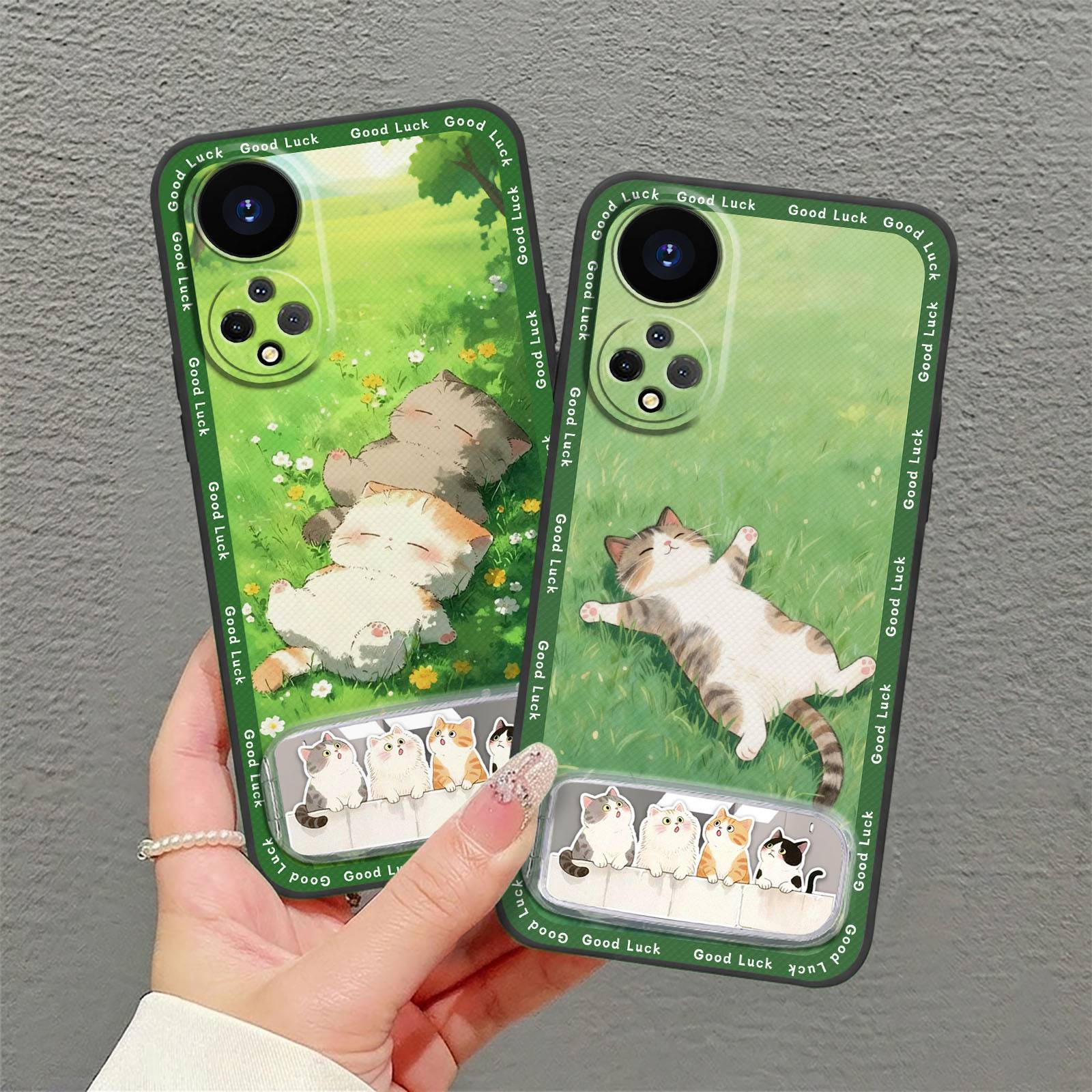 Mirror Silicone Phone Case For Huawei Honor X7 TPU Embroidery Phone Pouch Protective three-dimensional Makeup Mirror 3D