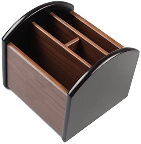 Polished Multi-Functional Revolving Wooden Pen Stand Holder /Mobile Holder for Table Accessories