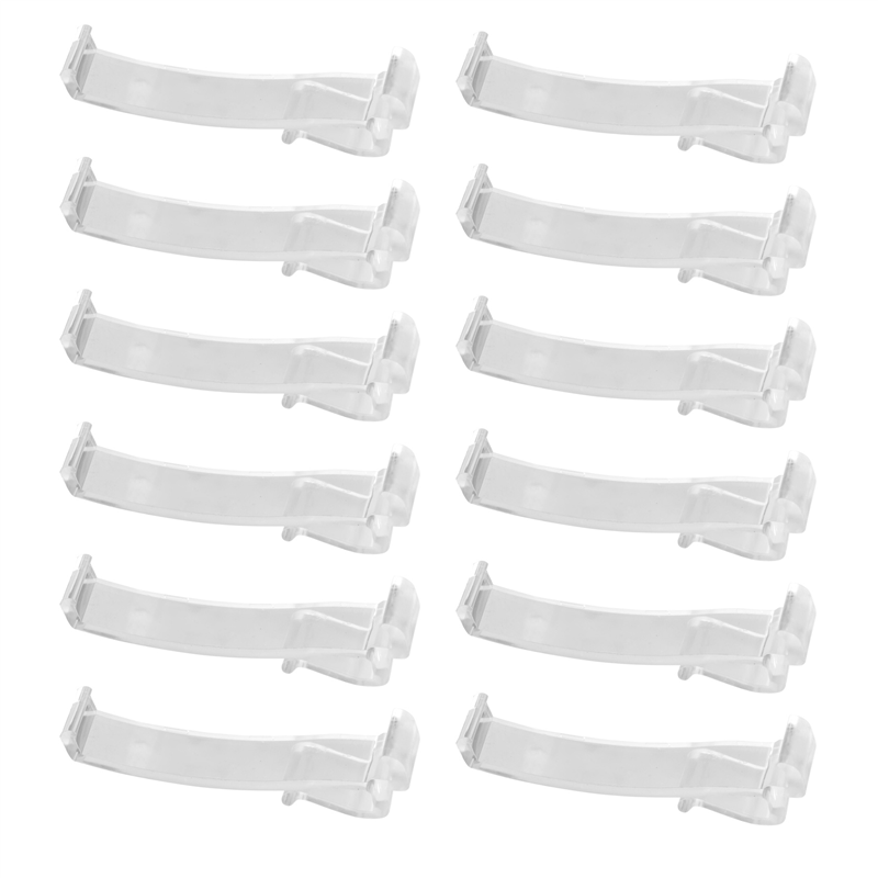 2.5 Inch Valance Clips Window Blind Clips Clear Plastic(12 Pieces)