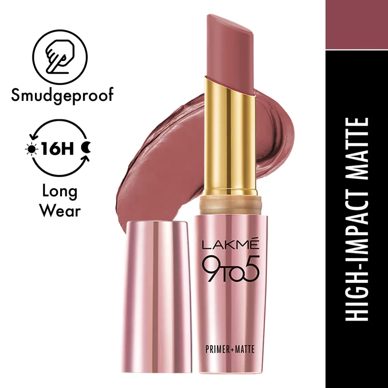 Lakme 9 To 5 Primer+Matte MP3 Pink Party Lipsticks - (3.6gm)