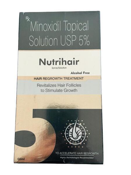 Nutrihair Solution 60 ML Hair Fall Treatment Scalp Serum Growth Stimulator Nutrient Rich Formula Strengthening Follicle Care