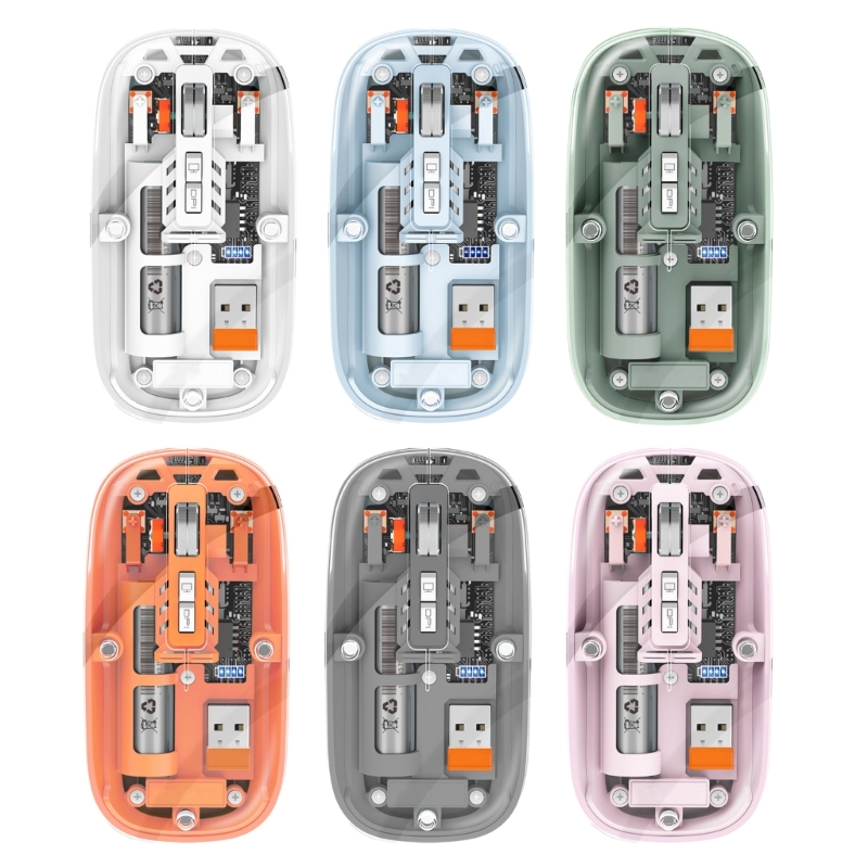 Magnetic Transparent Rechargeable Wireless Mouse 2.4G