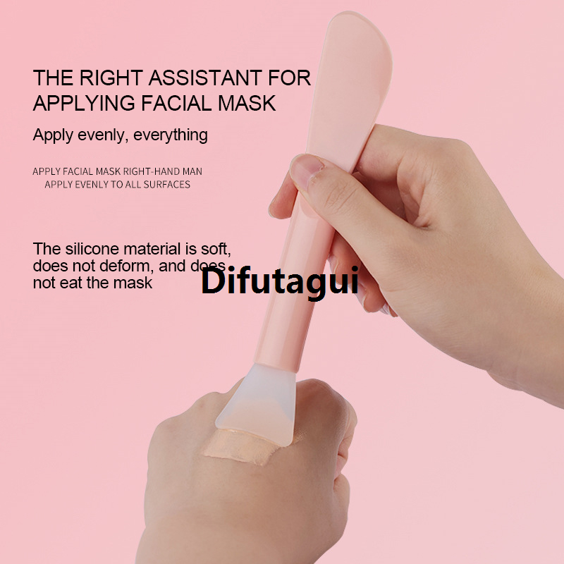 NEW Double Head Silicone Brush Face Mask Glue Stirring Stick Easy To Clean Glue Classical Fashion Facial Mask Brush Makeup Tool