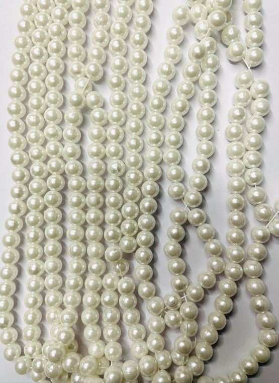 50 Grams OF 8mm Acrylic Heavy Pearl Moti Beads For DIY Crafts