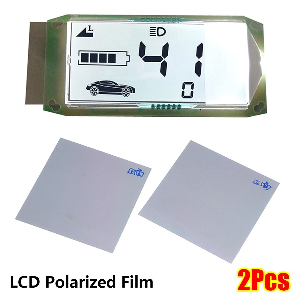 2Pcs 9*9CM Universal LCD Electric Vehicle Film Image Display Screen Watch Battery Car Large Cell Phone