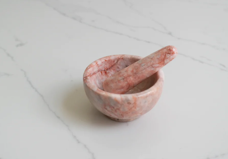 Small Mini Cute Grinder Mortar and Pestle | Marble Hand Polished | Khalbatta Khal Batta