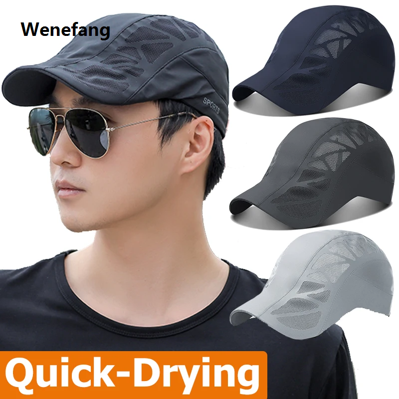 Wenefang Unisex SPORTS Letter Printed Quick-drying Baseball Cap Sunhats Outdoor New Summer Breathable Mesh Sunshade Caps Beret Visor Golf Hat