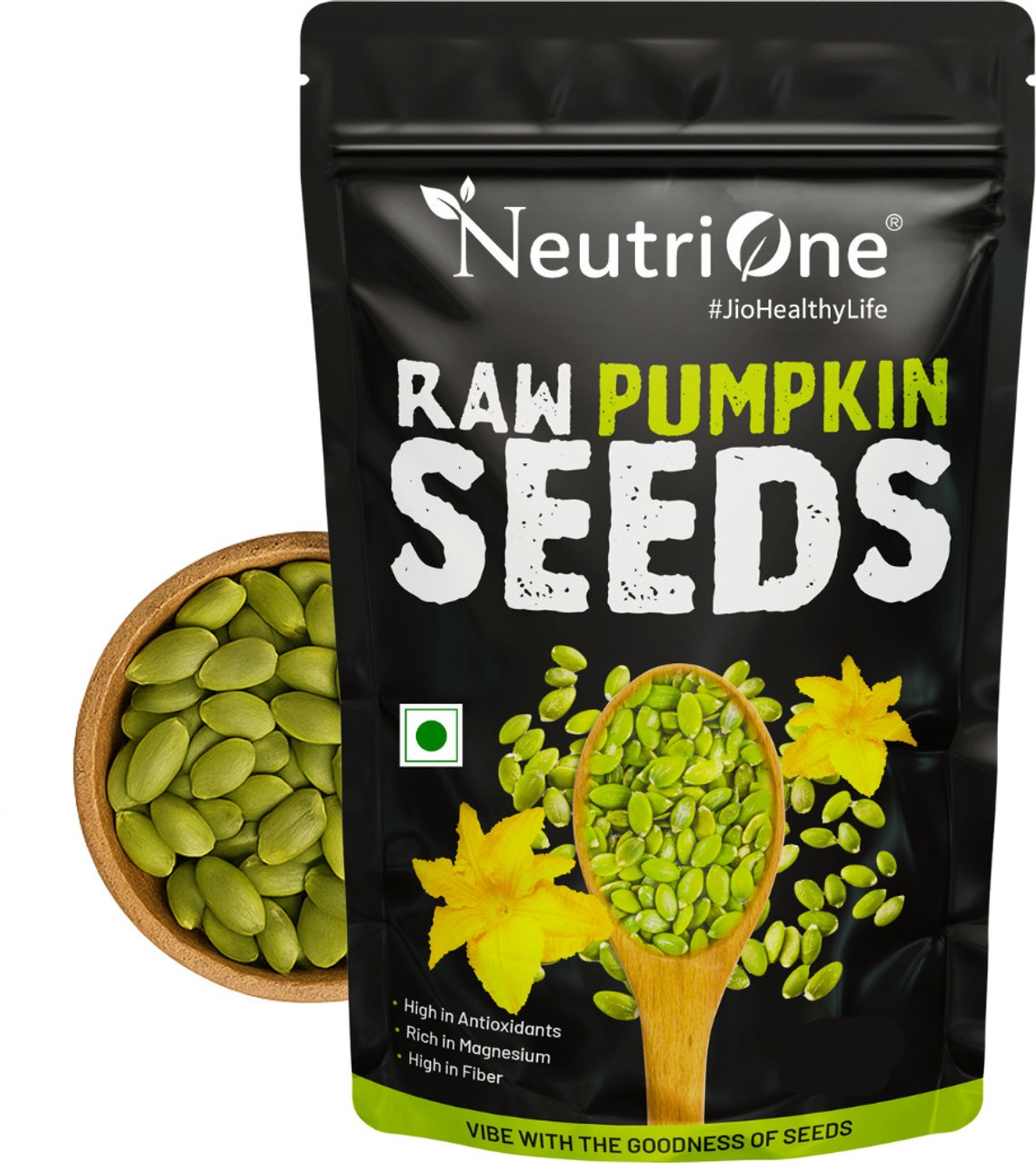 NeutriOne Raw Pumpkin Seeds for Boost Immunity With Fiber, Protein, Fat, Calcium, Magnesium Pumpkin Seeds 200g