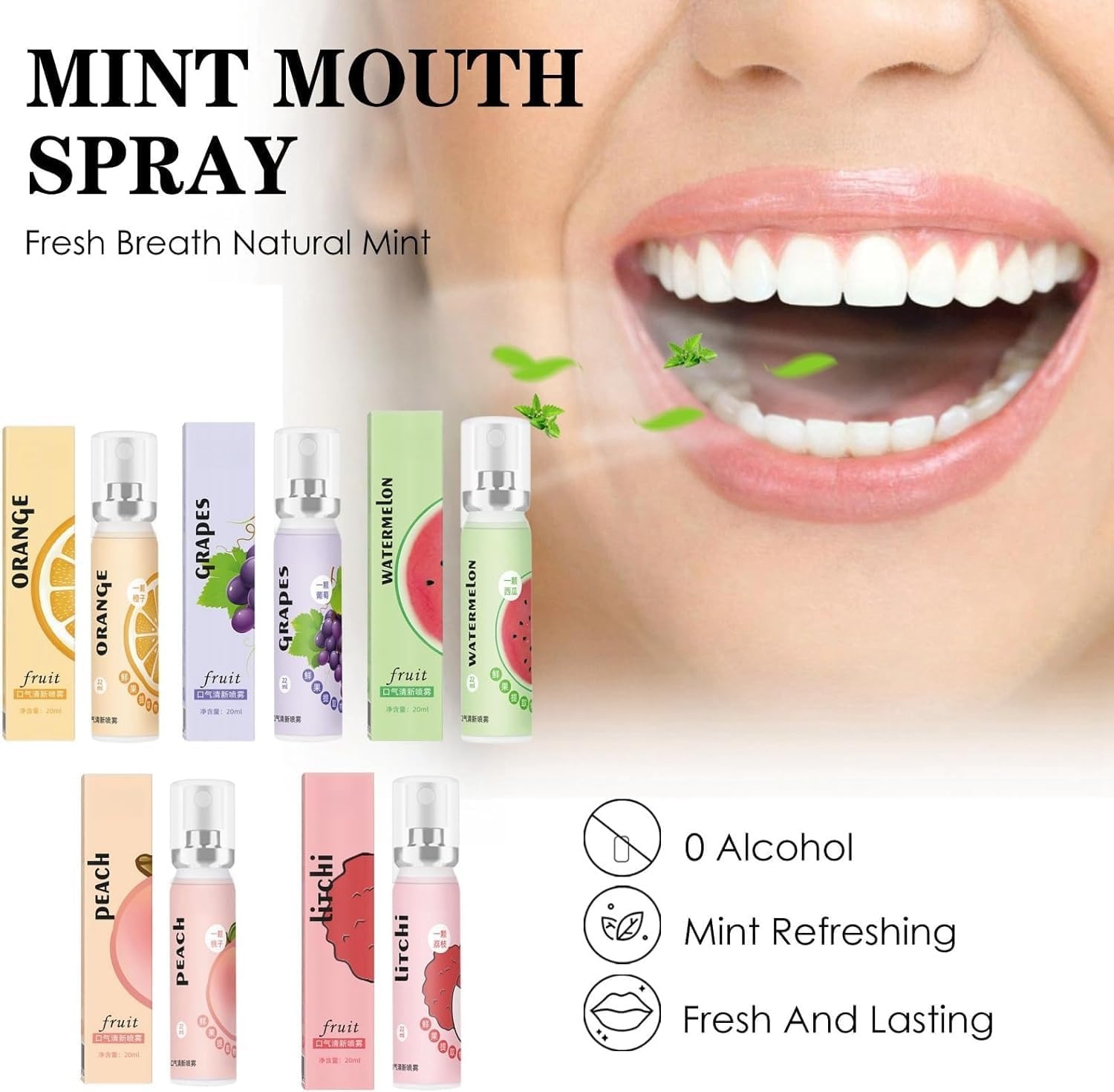 99 Mall Offer Smiley Face Mouth Spray - Always Evoke Fresh Breath (1 Pcs) By 99 Stores