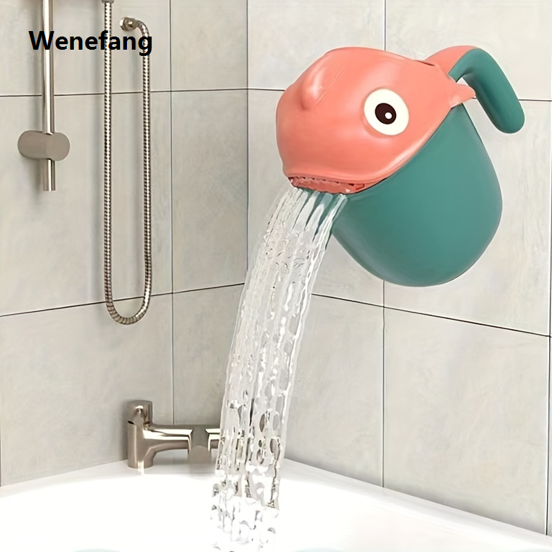 Wenefang Children's Shampoo Cup, Cute Cartoon Baby Shampoo Shark Cup Bailer, Hot Selling Newborn Baby Toddler Bath Shampoo Shower Scoop, 6.3inch/16cm