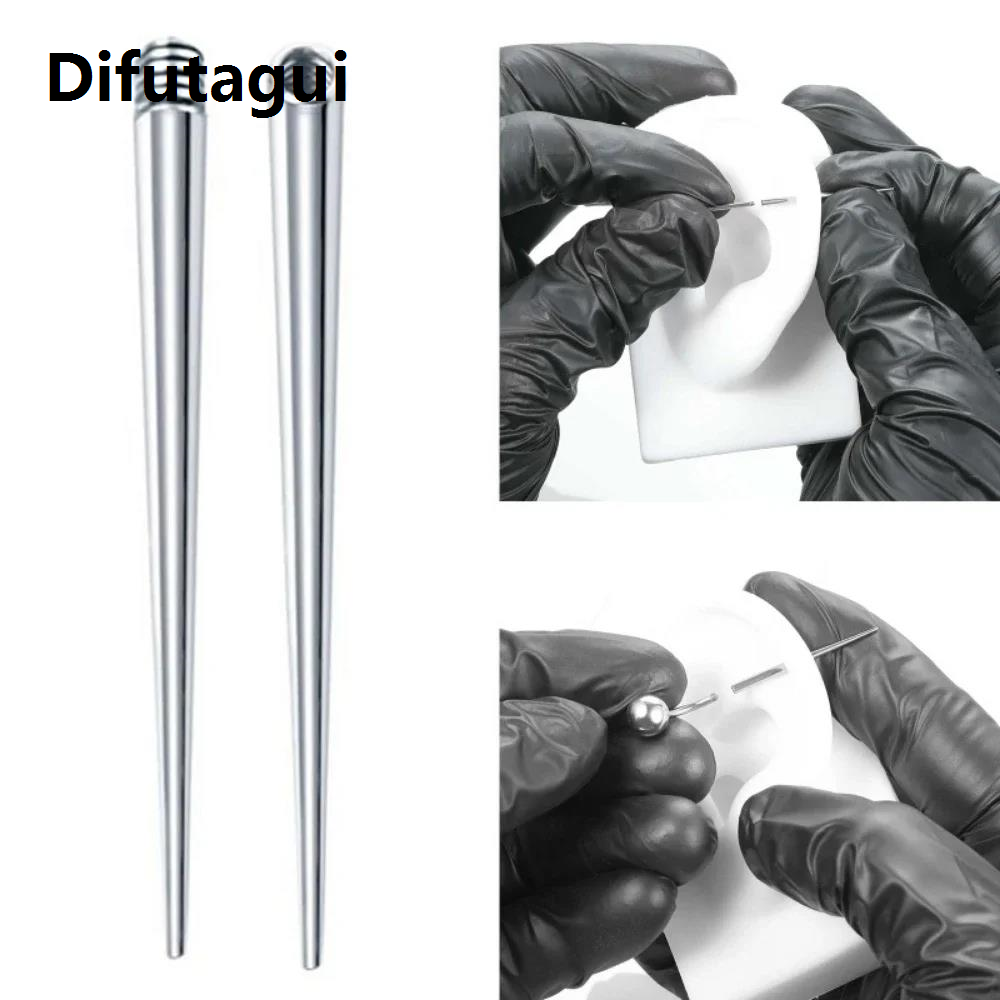 Difutagui High Quality 2PCS Internal External Thread Steel Body Piercing Kit 14G (1.6mm) 16G (1.2mm) Eyebrow Lip Ear Tongue Needle Tool