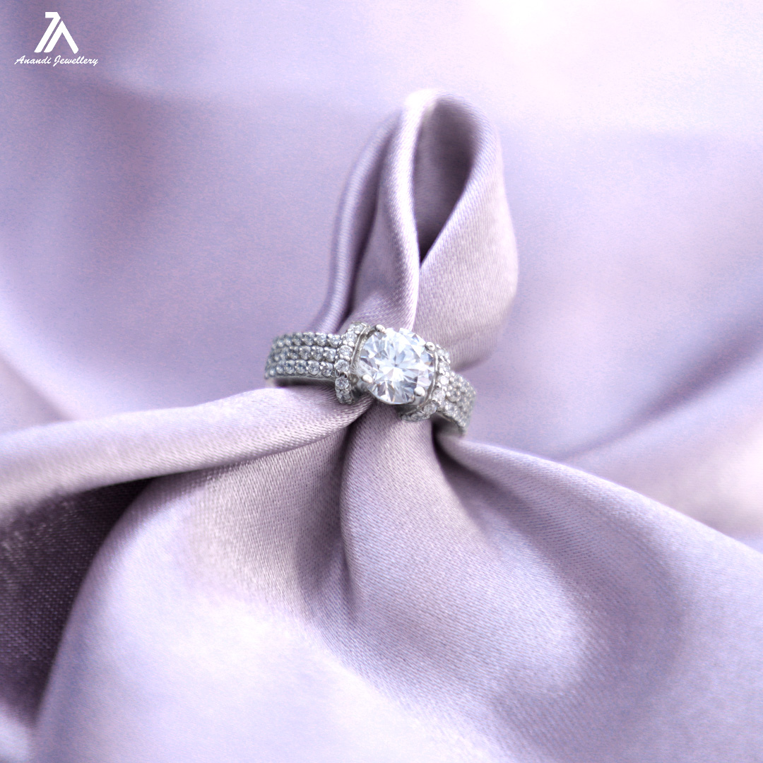 Anandi Silver Sterling Silver Ring With Stone For Women