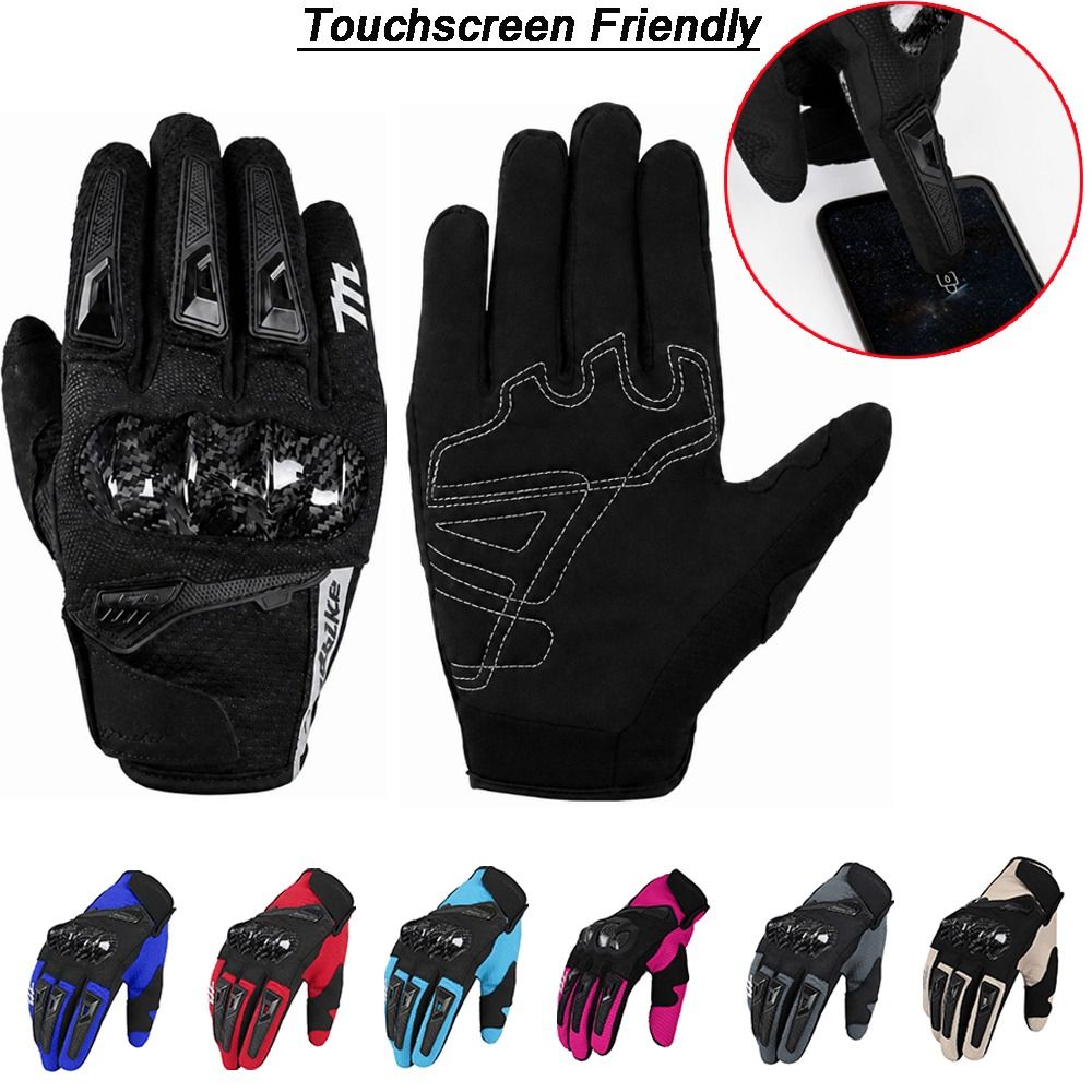 1 Pair New Breathable Motorcycle Carbon Fiber Gloves Touchscreen Friendly Anti Impact Wear Resistant Touch Screen Motorbike Gloves Hard Carbon Fiber Men Racing Riding Gloves Motorcycle Daily Riding