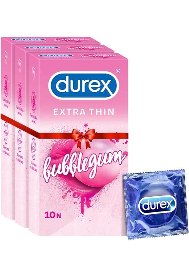Durex Extra Thin Bubblegum Flavoured -12 Condoms