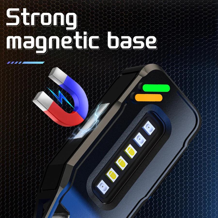 New style MultiFunctional Mini LED Flashlight COB Floodlight Warning Light Super Bright Outdoor Waterproof Magnetic Emergency Work Light