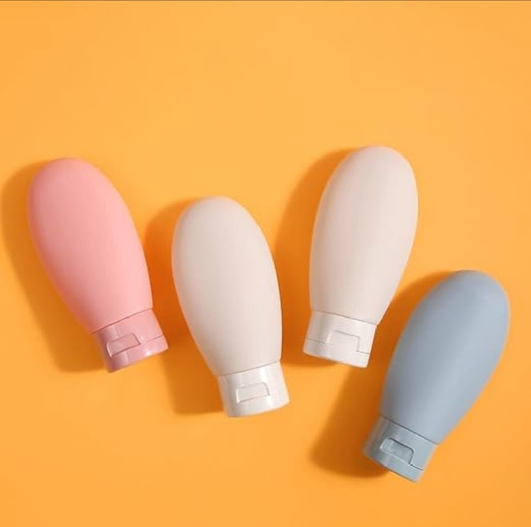 1 Pcs Refillable 90ml Shampoo Bottles for Toiletries Refillable Silicone Leak Proof Empty Squeeze Travel Bottles Kit for Toiletries, Cream, Shampoo, Lotion