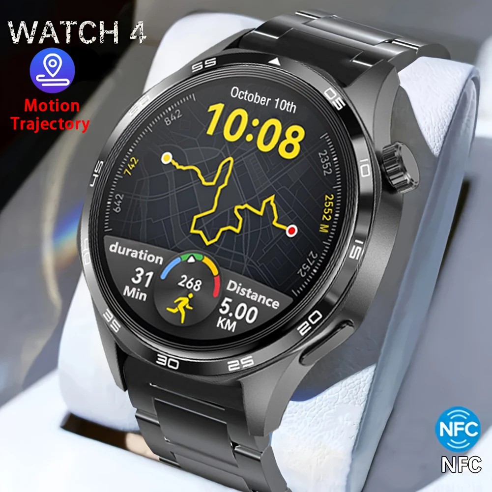 Linman New Smartwatch GPS NFC 1.53 inch Outdoor Compass HD Screen 5.0 Luxury Bluetooth Call Sports Fitness Bracelet Smartwatch for Men Women