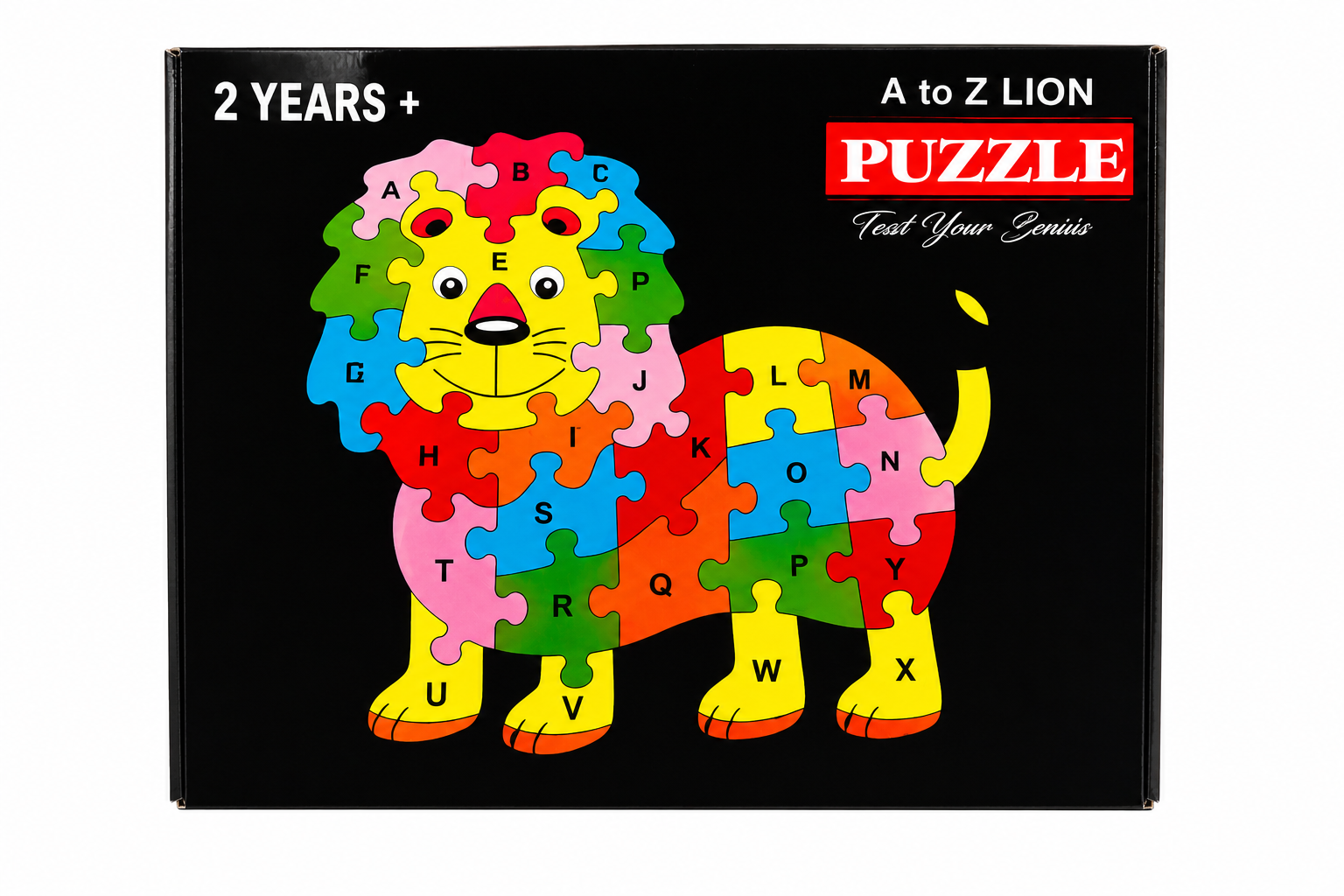 A to Z Lion Wooden Alphabet Puzzle for Kids | Educational Learning Toy | ABC Letter Matching Board | Age 2+