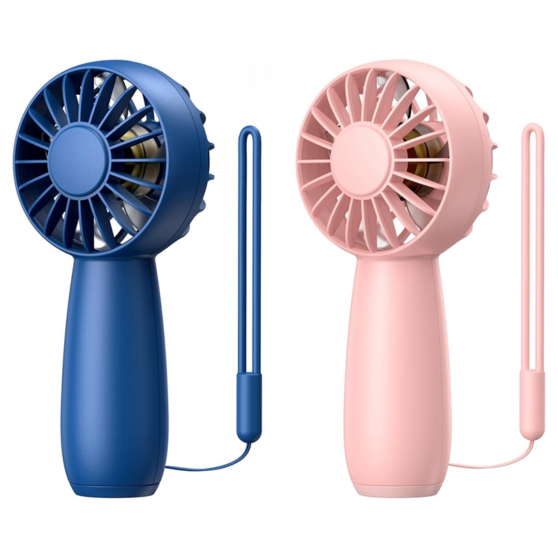 2 Pack Rechargeable Mini Fan Portable Hand Fan Personal Fan with 3 Speeds Fan for Home, Office, Travel