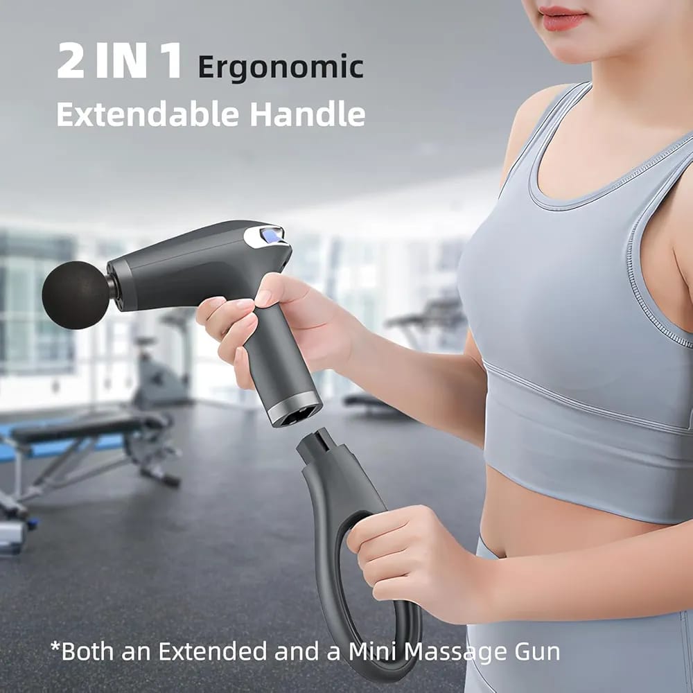 Massage Gun Deep Tissue Blueidea Pro with Handle | 8 Speed Muscle Massager for Pain Relief | Silent Brushless Motor LCD Display Rechargeable Body Massager Nepal