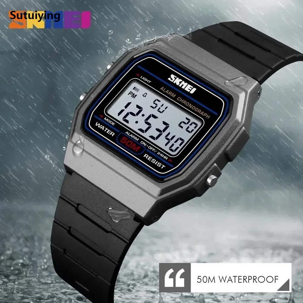 Sutuiying SKMEI 1412 Waterproof Display Date Week Female Wristwatch Sports New Couple Watches Relogio Feminino Fashion Women Digital Watch