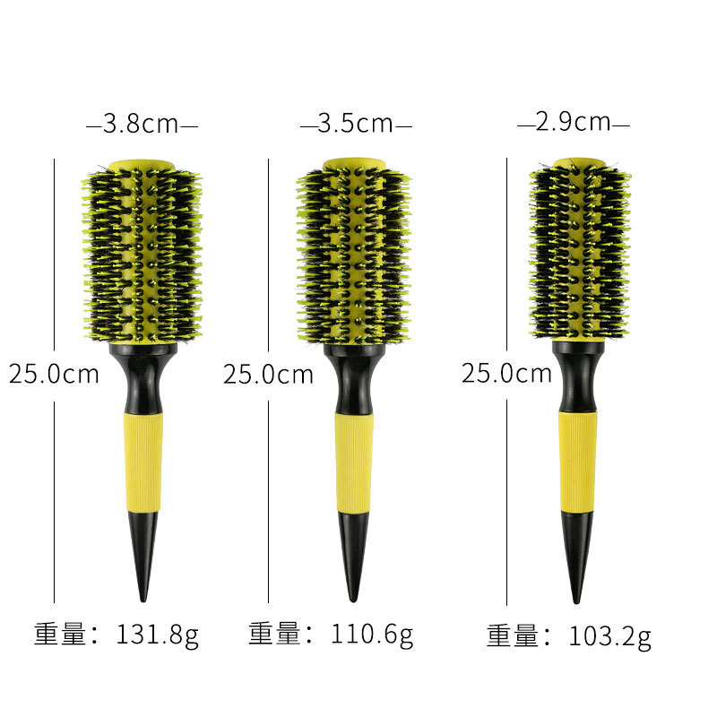 New style Sub Barber Curling Brush Comb S Ceramic Iron Bucket Comb Professional Salon Styling Tools Round Hair Comb