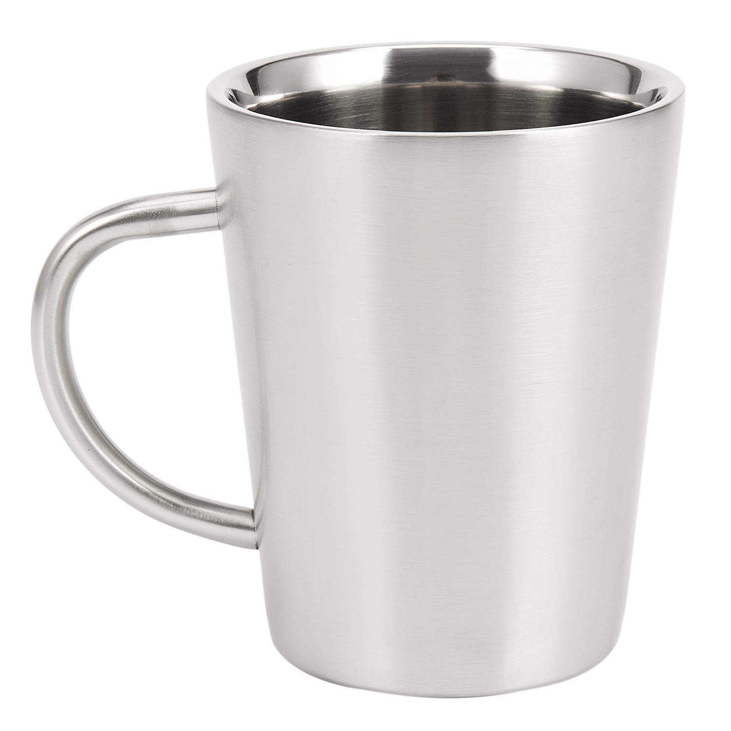 NAMUNY 340 Ml Stainless Steel Copper Plated Coffee Cup Double Layers 304 High Temperature Resistance Milk Tea Mug Silver