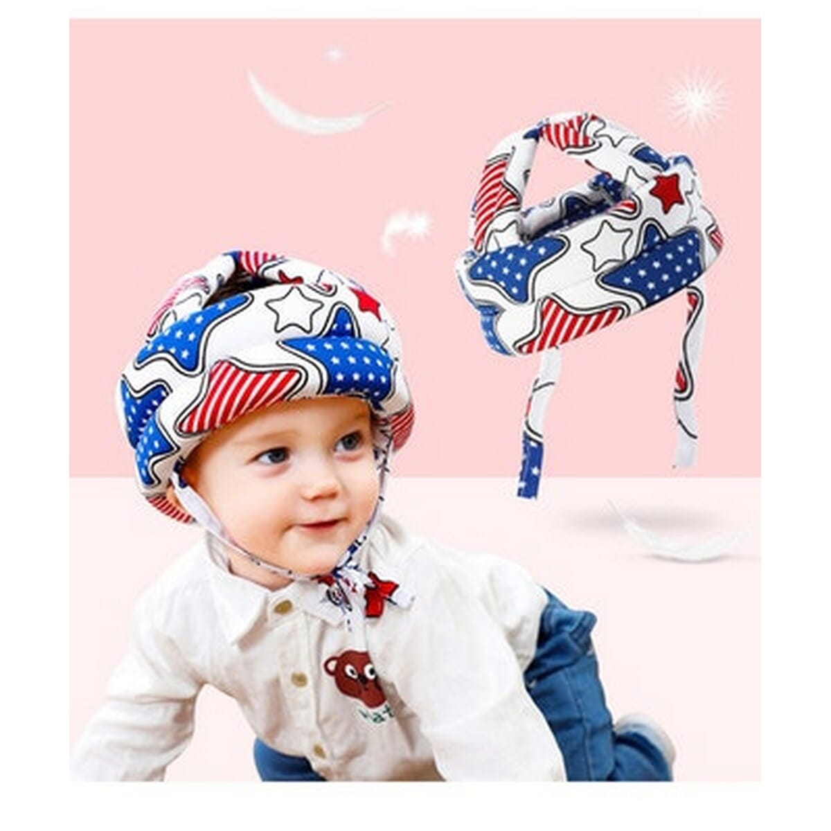 Baby Safety Padded Head Protection Hat-Random Color