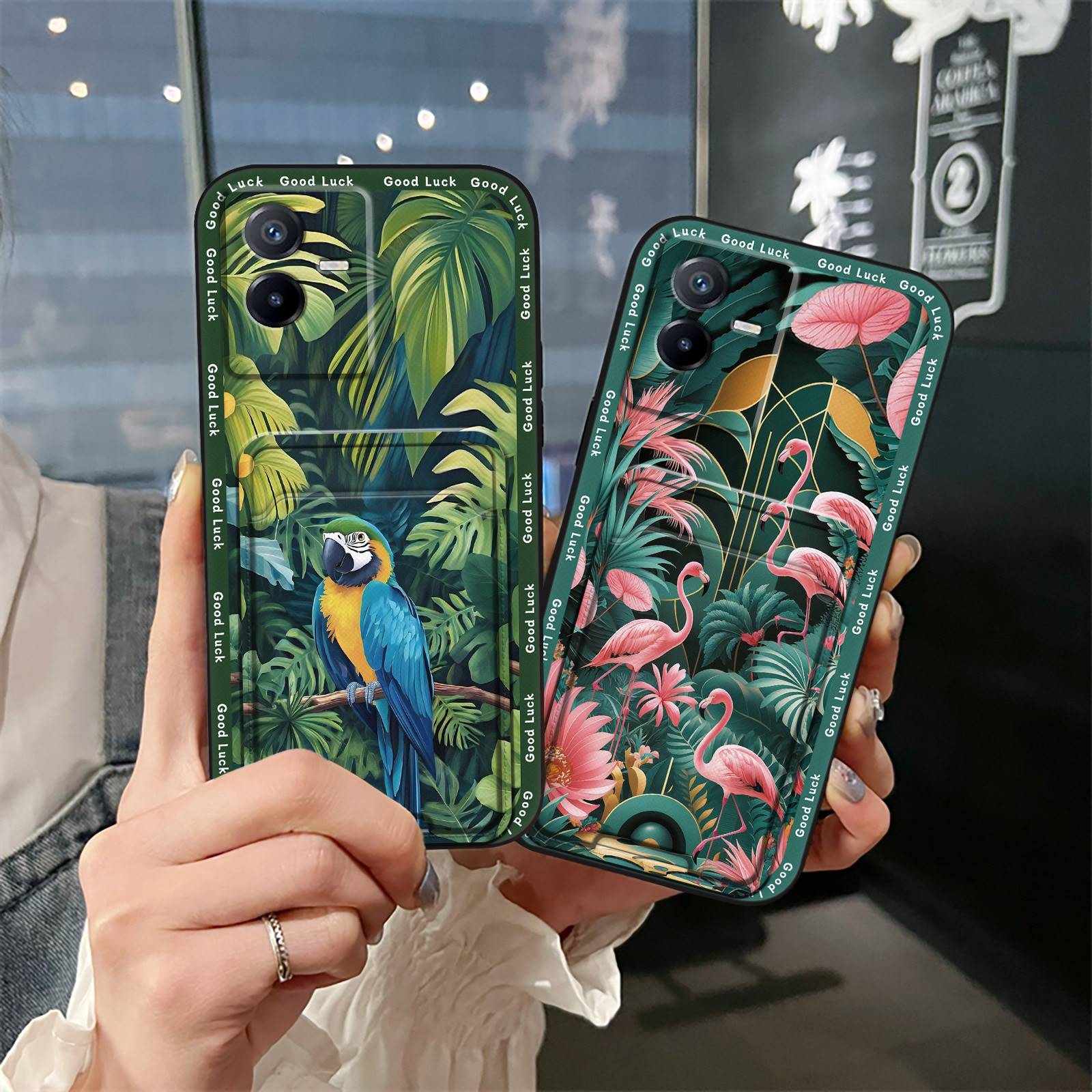 Cute Card sleeve Phone Case For VIVO T2X 5G/Y73T 5G/IQOO Z6X 5G Anti-knock Fashion Design Cover TPU Waterproof Graffiti