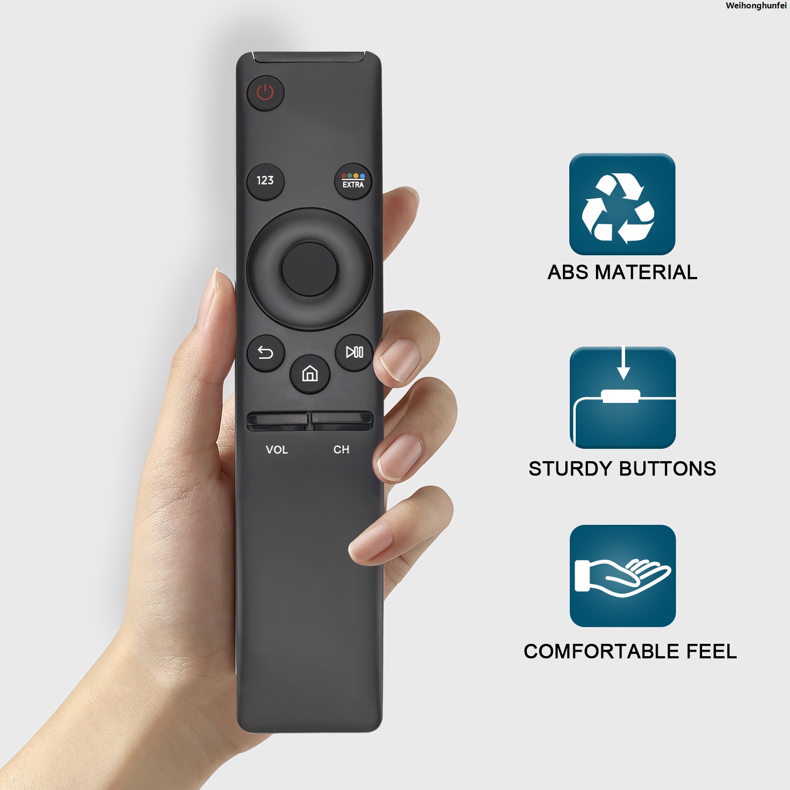 WeihonghunfeiProfesional Bn59-01259E Universal Remote Control Compatible with Samsung Tv Un40Ku6290 Un40Ku6290F Un43Ku7000D Un49Ku7000 Un55Ku6290F Un50Ku