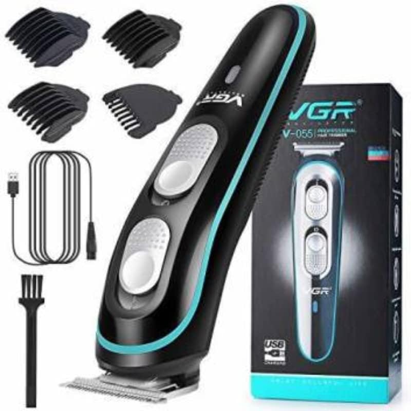 VGR V-085 Cordless Zero Cutting Manscaped Trimmer | Professional Hair & Beard Trimmer for Men | Waterproof, Rechargeable, Adjustable Length, Precision Trimming | USB Charging, High-Performance Grooming Tool