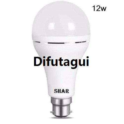 Difutagui 12W Rechargeable Energy Saving LED Emergency New Bulb Light Pin Type - Onn/Off