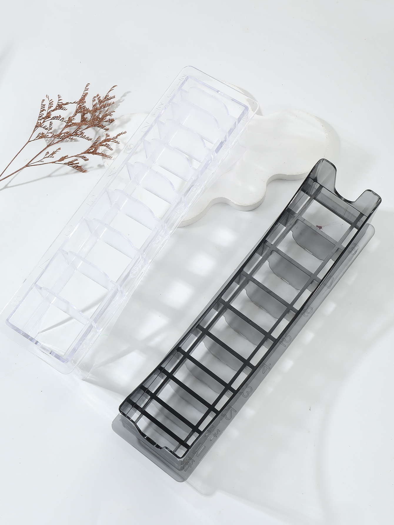 Salon storage box rack guide limited edition 10 storage box comb 1 piece hair clipper limited caliper universal comb hairdressing tools
