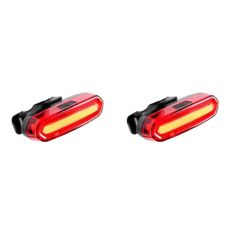 JINMY 2X USB Rechargeable Bike Tail Light LED Warning Bicycle Rear Light IPX6 Waterproof for Helmet