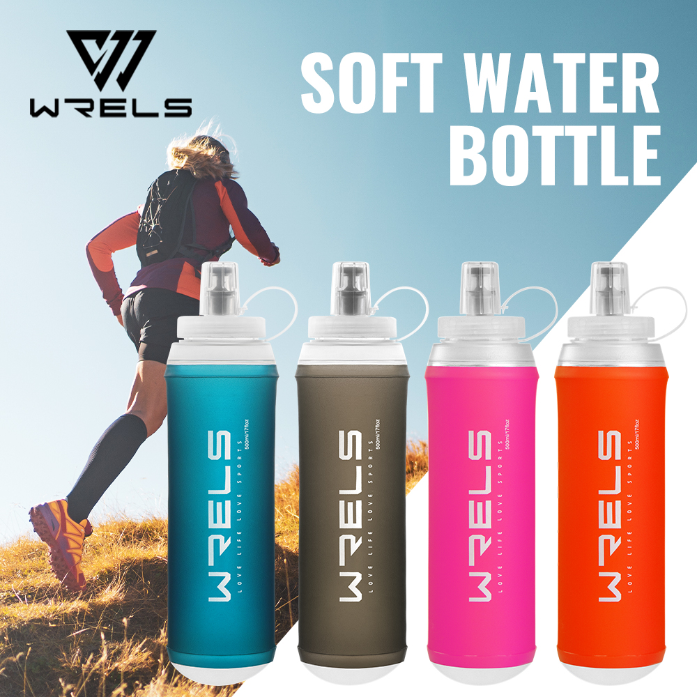 WRELS Wholesale Food Grade Leak Bottles Lightweight Water Bottle Foldable TPU Soft Bottle Outdoor Sports Portable Water Bladder