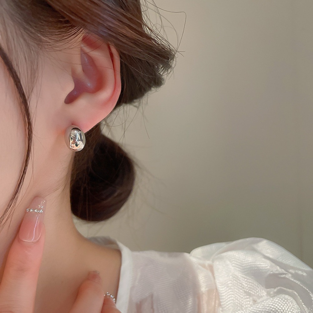 New Mini Simple Metal Stud Earrings Cute Metal French Simple Stud Earrings Simple Ear Studs