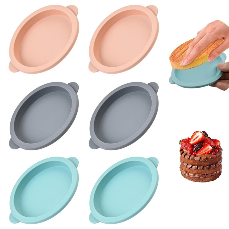 6pc Silicone Baking Moulds, Moulds for Hot Air Fryer, 13.5 X 12 cm,