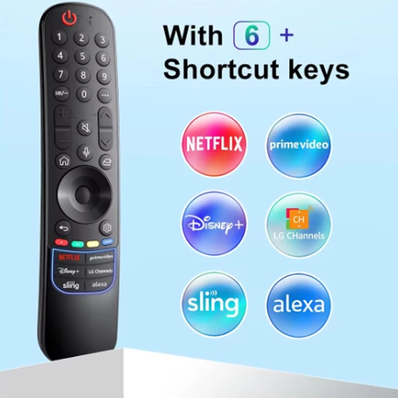 NEW Replacement Voice Magic Remote Control for Smart TV 2021-2023 with Pointer Flying Mouse with Netflix/Prime Video/Sling/Alexa