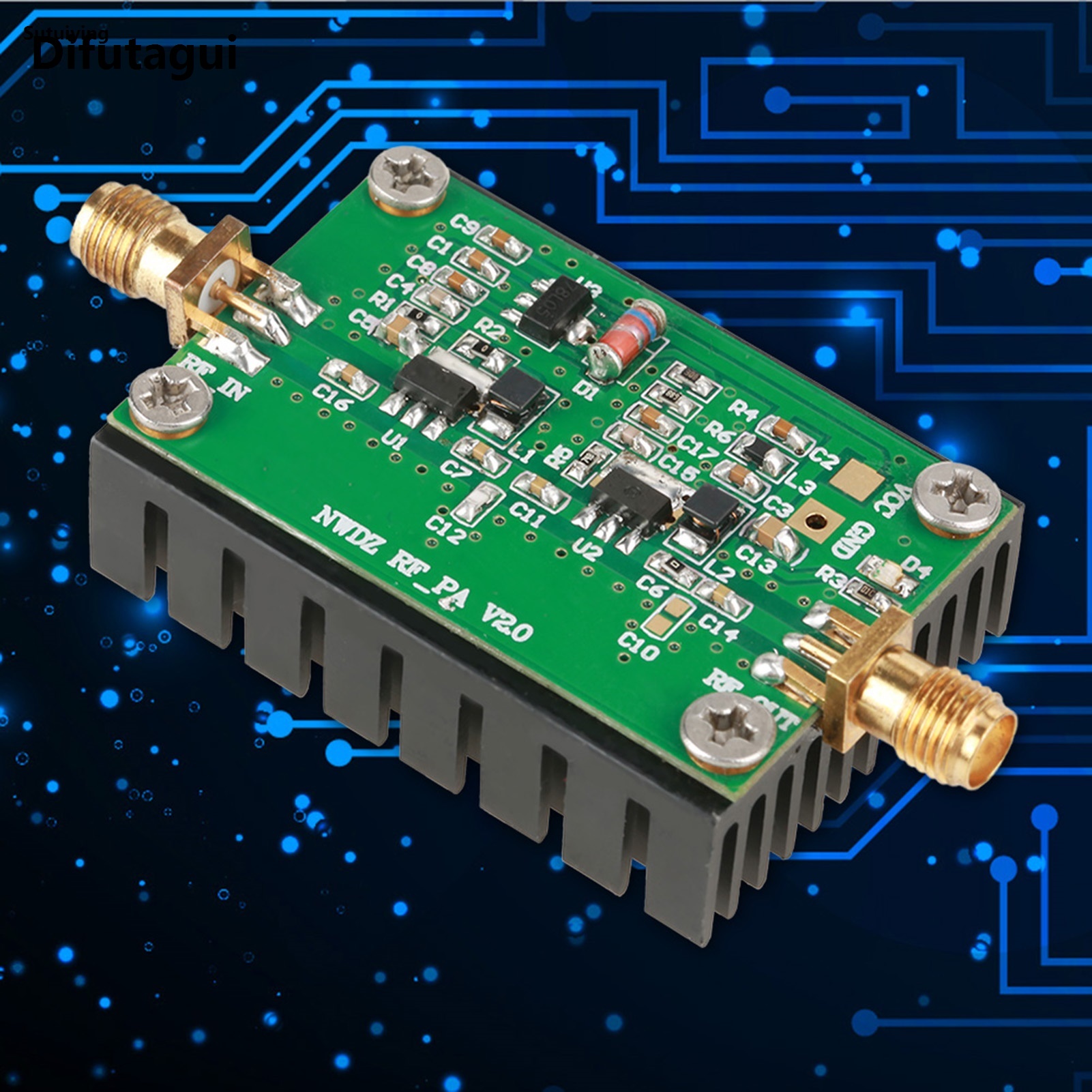 Difutagui 2025 New Sutuiying 2MHz-700MHZ 3W HF VHF UHF FM Transmitter 2025 New RF Power Amplifier For Radio