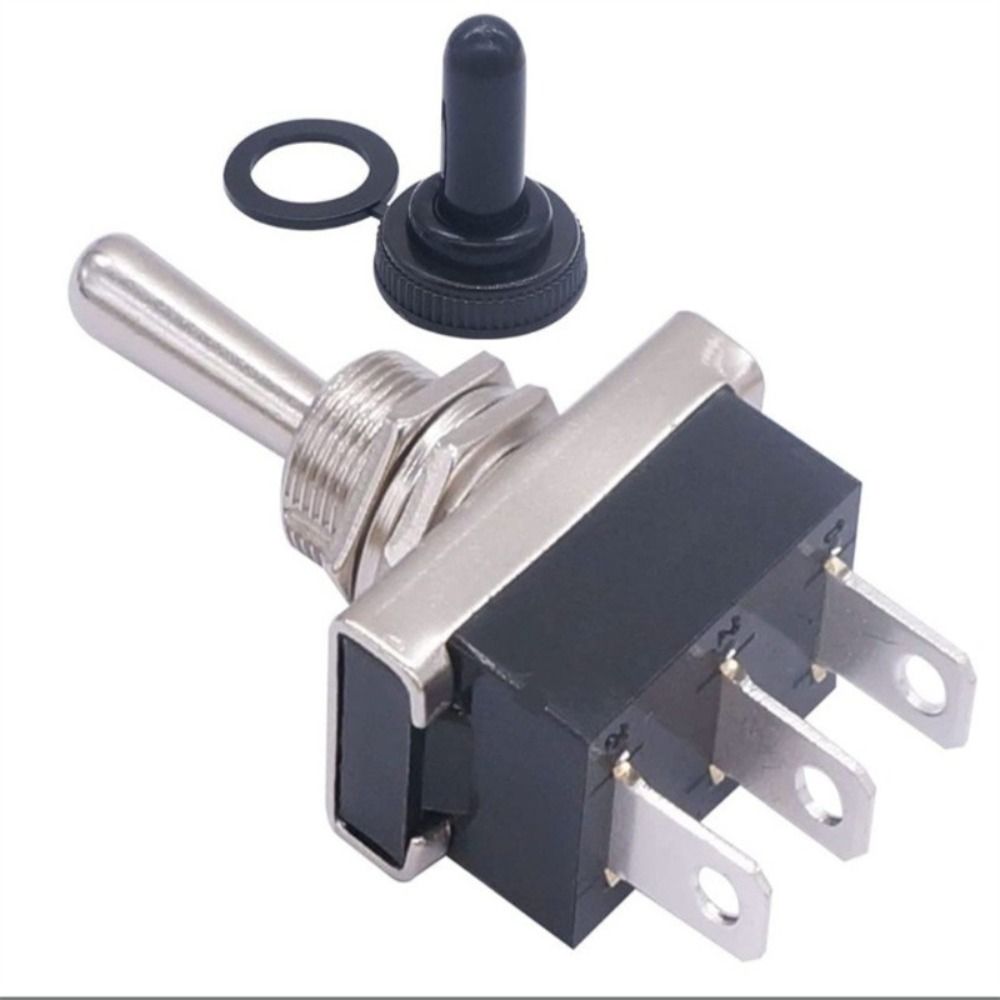 Durable Switches Parts Toggle Switch 3Pin 3 Position ON/Off/ON Rocker Switch Waterproof Cap 12 VDC 25 A Momentary Power Button Switch Electrical Equipment