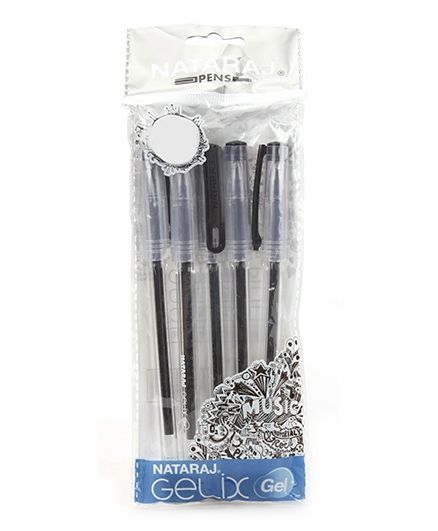 Nataraj Gel Pen ( Black) - Set Of 5